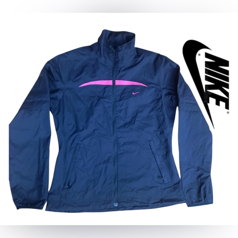 NIKE GOLF Black Storm Fit Activewear Removable Sleeves Jacket Womens Medium Pink